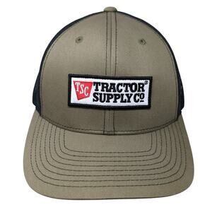 Tractor Supply Co Snapback Trucker Hat Green One Size Adjustable Embroidered